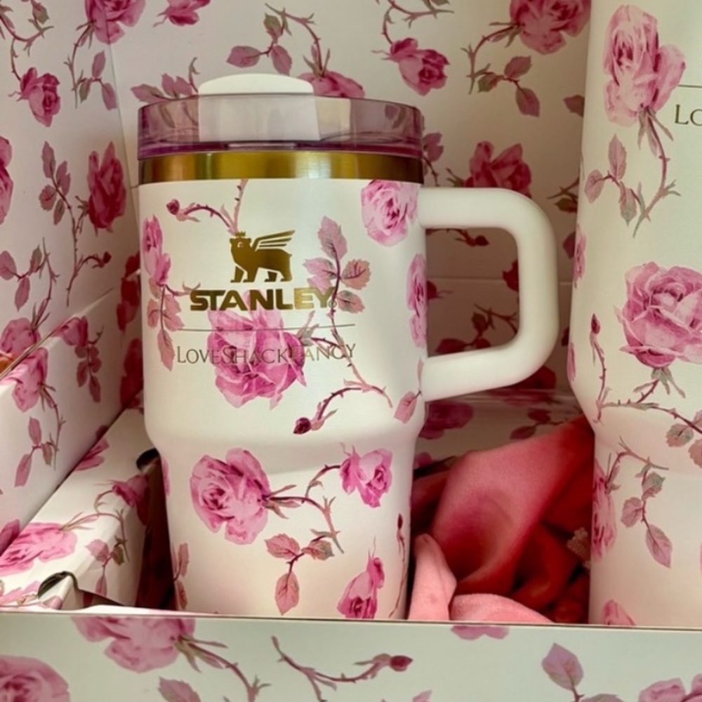 New Stanley x Love Shack Fancy Cup 20oz Ribbon Rosa